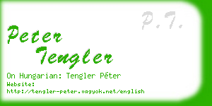peter tengler business card